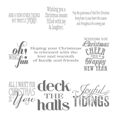 Christmas Messages Stamp Set | prettyinkspirations.com