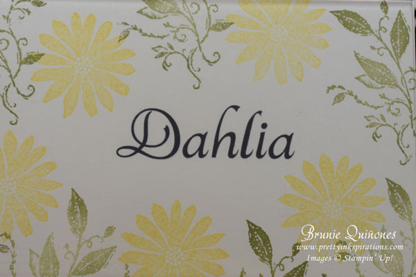 Wedding Table Name Frame - Dahlia