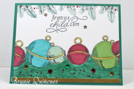 Chistmas card with jingle bells