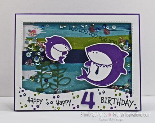Shark Frenzy birthday card